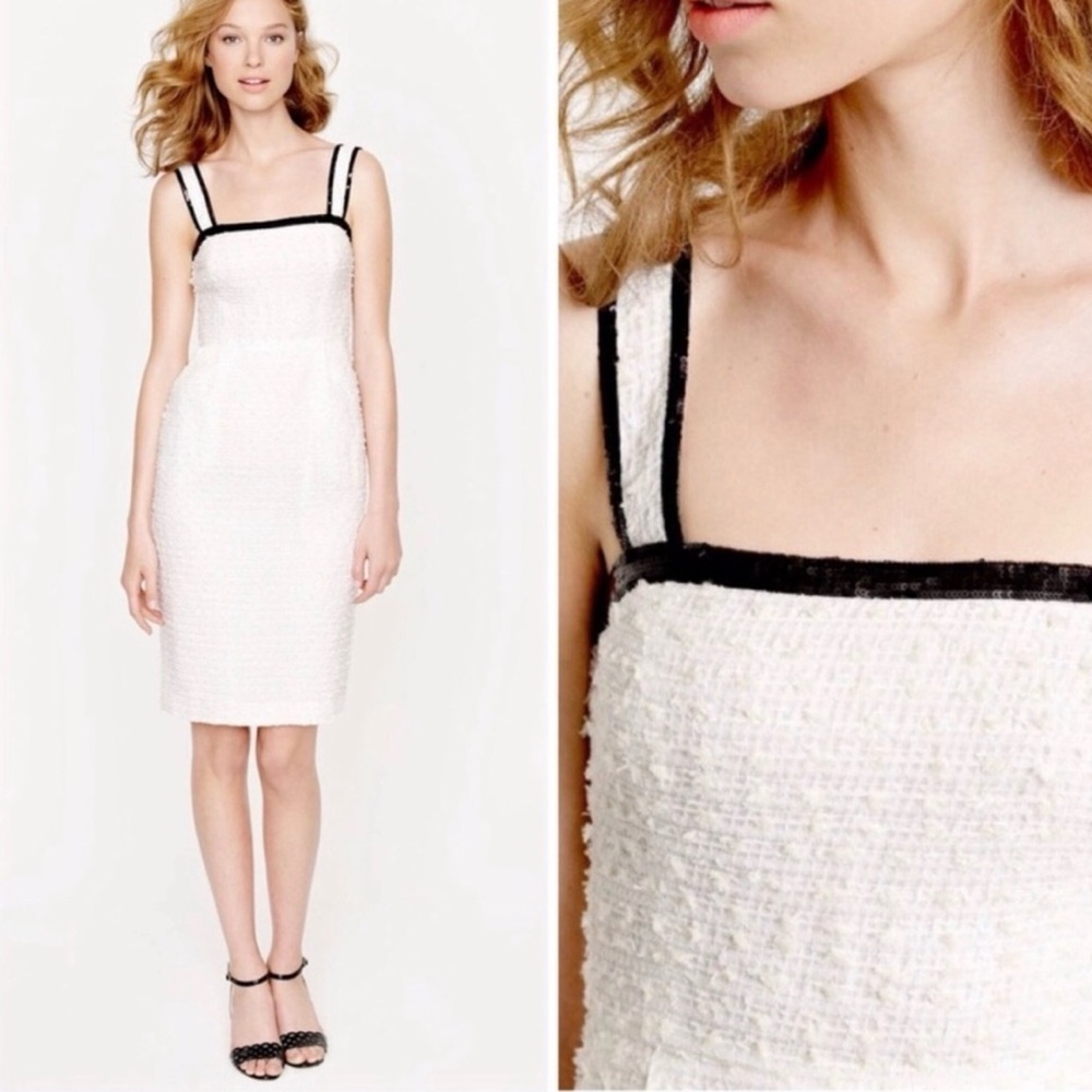 J. Crew Collection "Tennis Dress" boucle sheath dress NWT